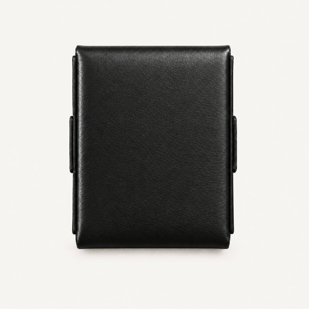 Men's Classic Black Leather Compact Tobacco – Minimalist Wraparound Style Gallery
